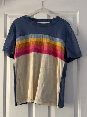 Camp Collection Sun Valley Rainbow Colorblock Tee size L
